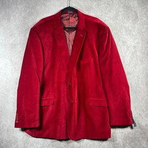 Madison Blazer Sport Coat Mens 54R Red Notch Lapel Two-Button Modern Fit NEW